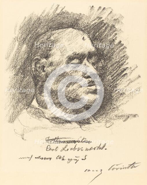 Totenmaske Liebknechts (Liebknecht's Death Mask), 1920. Creator: Lovis Corinth.