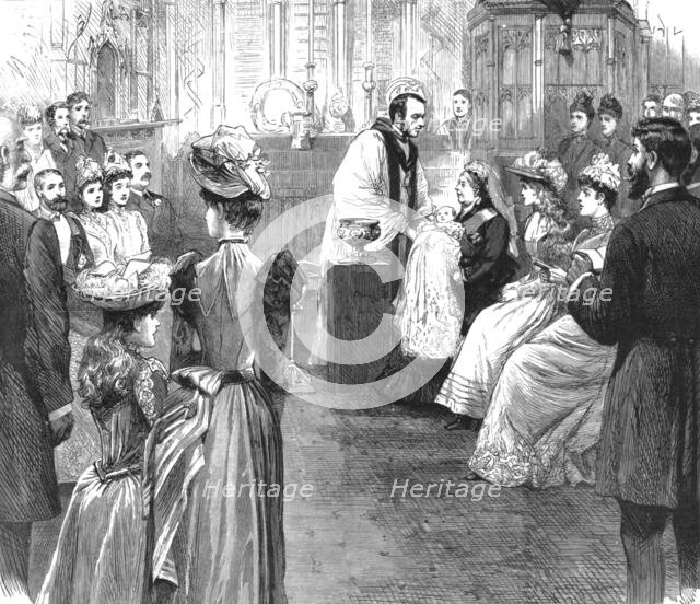''The Christening at Windsor; The Queen standing sponsor to the infant daughter of the Duke and Duch Creator: Unknown.