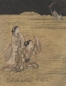 A Young Man and Woman in the Moor of Musashino; Parody of the Akuta River episode o..., ca. 1765-66.