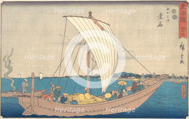 Kuwana, ca. 1840., ca. 1840. Creator: Ando Hiroshige.