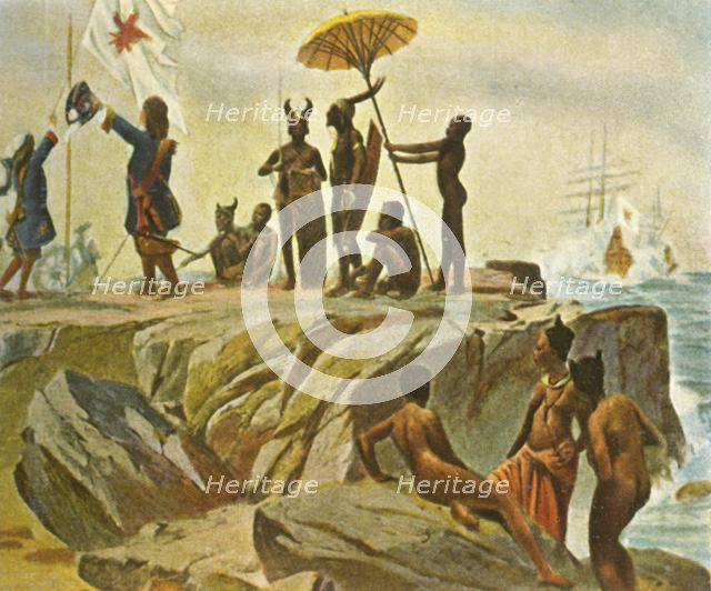 Building colonies on the African coast, 1 January 1683, (1936). Creator: Unknown.