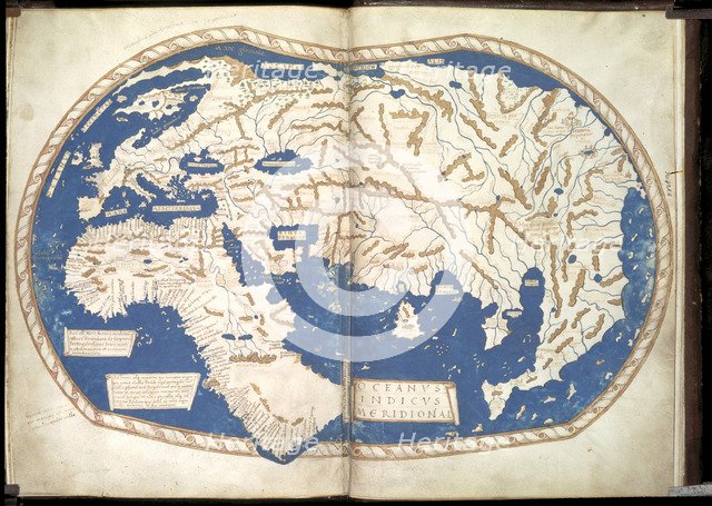 Map of the world, c. 1490. Artist: Martellus Germanus, Henricus (active 1480-1496)