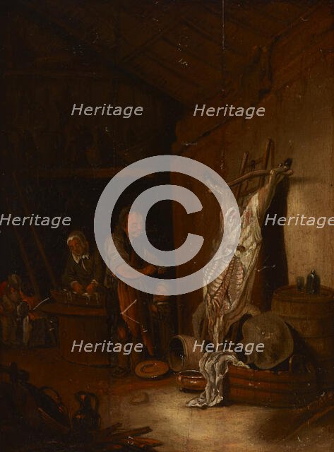 Interior of a Slaughtehouse, Late 17th-early 18th century. Creator: Unknown.