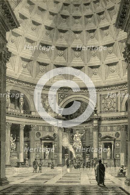 'Interior of the Pantheon at Rome (restored)', 1890.   Creator: Unknown.