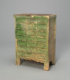 Miniature Chest with Drawers (Mingqi), Ming dynasty (1368-1644). Creator: Unknown.
