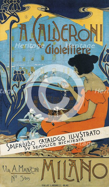 Jeweller A. Calderoni (A. Calderoni Gioielliere), Milano, 1898. Artist: Hohenstein, Adolfo (1854-1928)