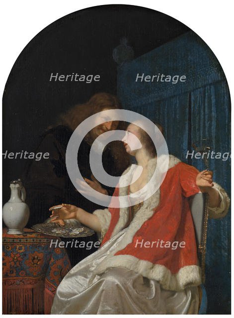 The Oyster Meal, 1661. Creator: Mieris, Frans van, the Elder (1635-1681).