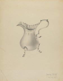 Silver Creamer, 1935/1942. Creator: Amelia Tuccio.