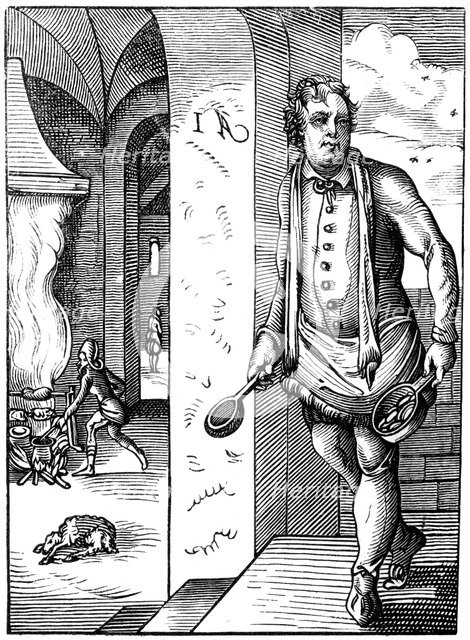 The cook, 16th century (1849).Artist: Jost Amman