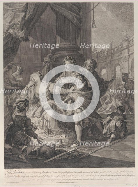 Gunhilda accused of adultery, 1760. Creator: Simon François Ravenet.