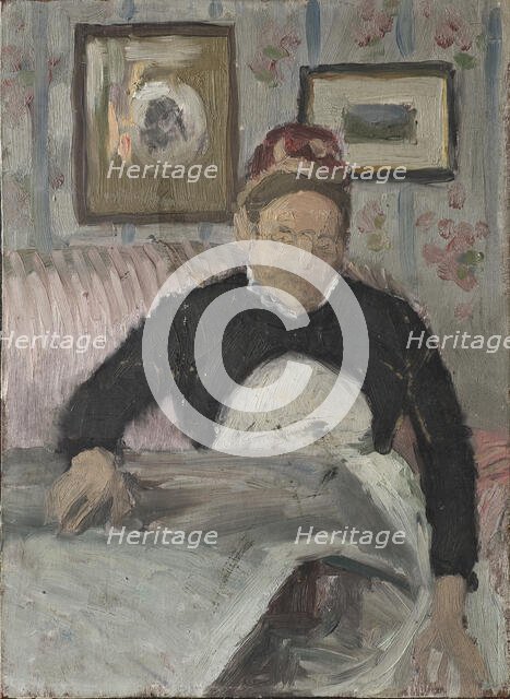 Brita Maria (Mussa) Banck (1830-1906), housekeeper, c.1890. Creator: Eva Fredrika Bonnier.