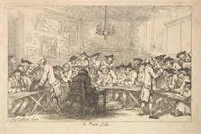 A Print Sale - A Night Auction, 1788. Creator: Thomas Rowlandson.