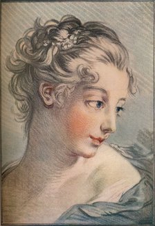 Head of a Girl, 18th century, (1916). Artist: François Boucher