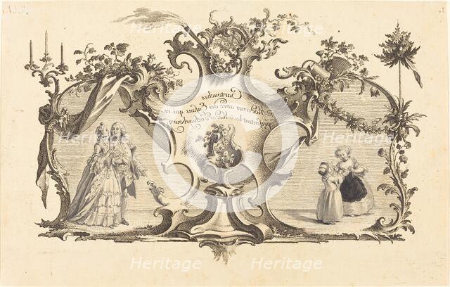 Cartouches Modernes avec des Enfans qui representant les Modes d'Augsbourg. Creator: Johann Esaias Nilson.