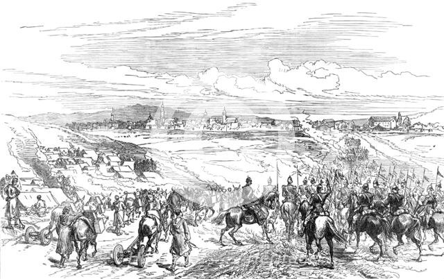 The Civil War in Spain: arrival of the Catalan Division at Vittoria, 1874.  Creator: Unknown.