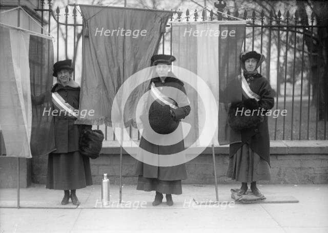 Woman Suffrage - Pickets, 1917. Creator: Harris & Ewing.