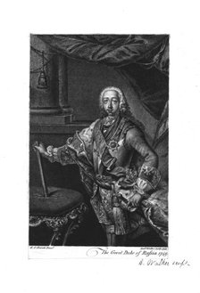 'The Great Duke of Russia, 1749', (1752). Creator: Anthony Walker.