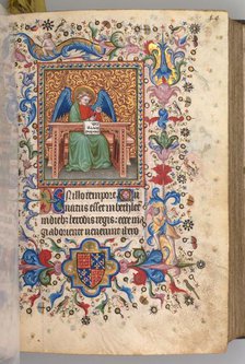 Hours of Charles the Noble, King of Navarre (1361-1425): fol. 25a, St. Matthew, c. 1405. Creator: Master of the Brussels Initials and Associates (French).