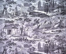 Le Kakatoès (The Cockatoo) (Furnishing Fabric), Nantes, c. 1815. Creator: Favre-Petitpierre et Cie.