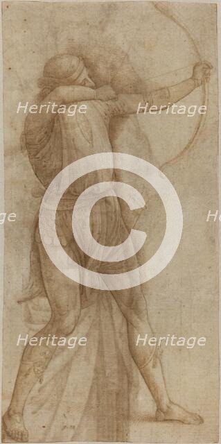 Figure of an Archer [recto], c. 1500. Creator: Perugino.