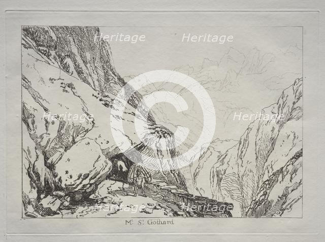 Liber Studiorum: Mt. St. Gothard. Creator: Joseph Mallord William Turner (British, 1775-1851).