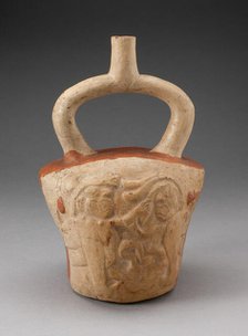 Stirrup Vessel Incised with Supernatural Battle Scene, 100 B.C./A.D. 500. Creator: Unknown.