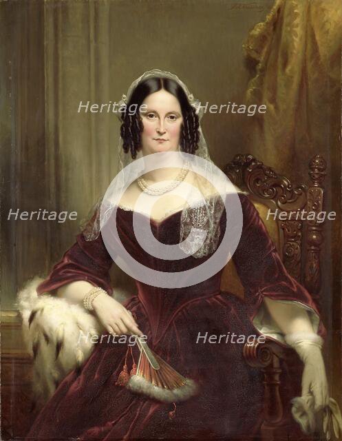 Dieuwke Fontein (1800-79), Second Wife (Married 1834) of Adriaan van der Hoop, 1844. Creator: Jan Adam Kruseman.
