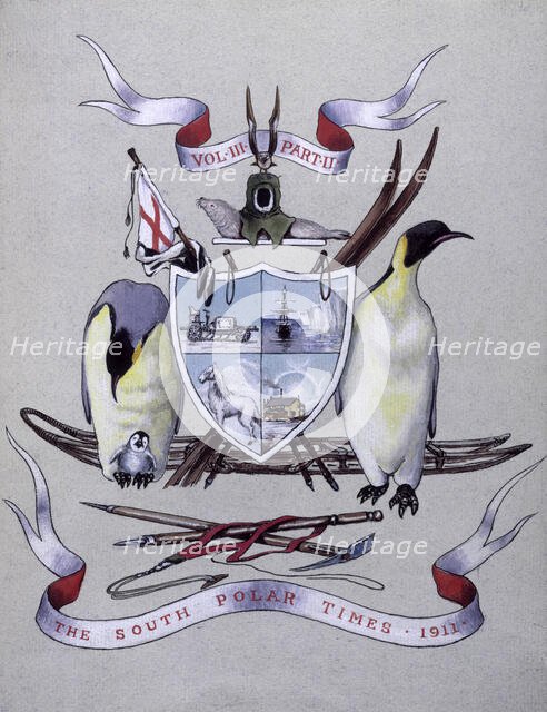 The cover of The South Polar Times, 1911. Creator: Unknown.