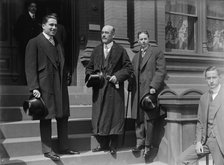 Ignacio Bonillas, Ambassador From Mexico with Secretaries: Juan B. Rojo; Bonillas..., 1917. Creator: Harris & Ewing.