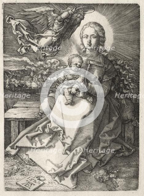 Virgin Crowned by an Angel, 1520. Creator: Albrecht Dürer (German, 1471-1528).
