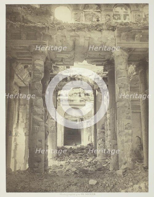 Paris Fire (The Grand Staircase Entrance), May 1871. Creator: Charles Soulier.