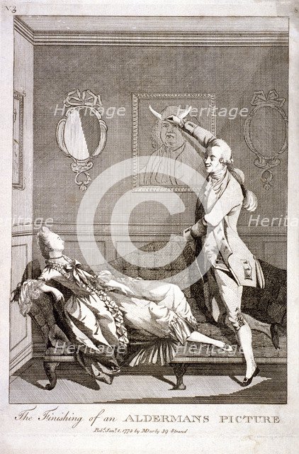 'The Finishing of an Alderman's Picture', 1773. Artist: Anon