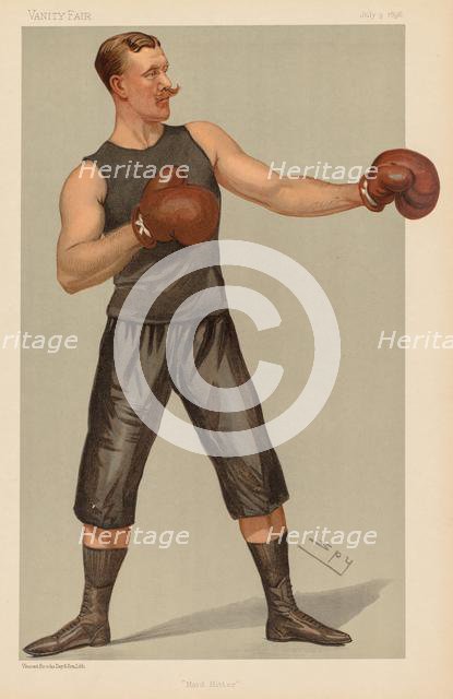 Vanity Fair: "Hard Hitter", 1896. Creator: Leslie Matthew (Spy) Ward (British, 1851-1922); Vincent Brooks Day & Son.