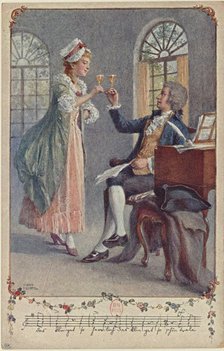 Wolfgang Amadeus and Constanze Mozart.