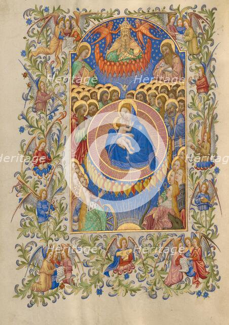 The Celestial Virgin and Child; Book of Hours; Virgin and Child in Glory, about 1420. Creator: Spitz Master.