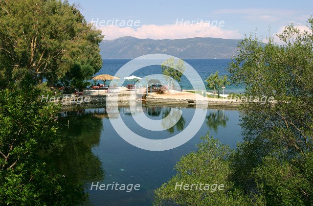 Karavomilos Lake, Kefalonia, Greece.