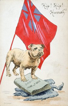 'The Right Precedes the Force', French WWI postcard, 1914-1918. Artist: Unknown