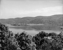 The Lake from upper cottage, Rogers' Rock, Lake George, N.Y., between 1900 and 1910. Creator: William H. Jackson.