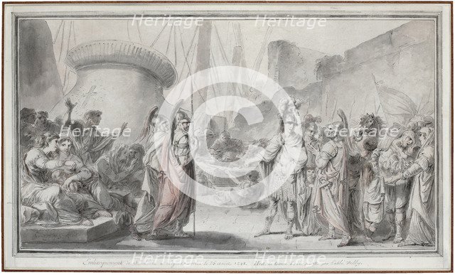 The embarkation of Louis IX from Aigues-Mortes.