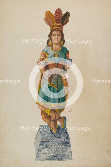 Cigar Store Indian, 1935/1942. Creator: Unknown.