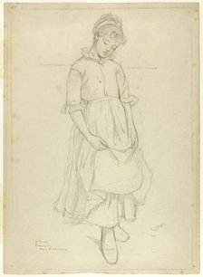 Standing Girl, c. 1870. Creator: Catherine Greenaway.