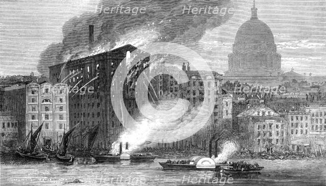 The Fire at the City Flour-Mills in Upper Thames-Street, 1872. Creator: Unknown.