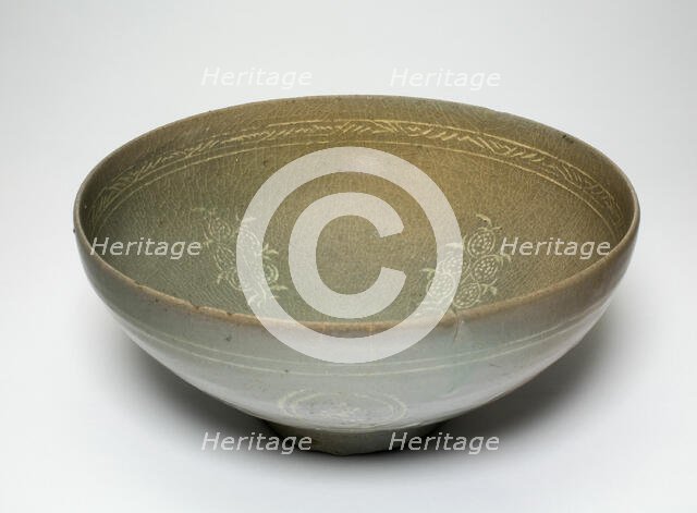 Bowl with Stylized Pomegranate Clusters, Korea, Goryeo dynasty (918-1392), late 13th century. Creator: Unknown.