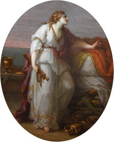 Dido at the stake summoning the gods. Creator: Kauffmann, Angelika (1741-1807).
