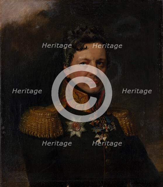 Portrait of General Pyotr Lvovich Davydov (1781-1842). Creator: Dawe, George (1781-1829).