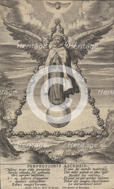 Perfectionis Ascensio, from The Life of Saint John of the Cross, 1622-24. Creator: Anton Wierix.