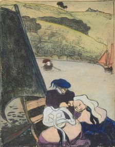 Bretons dans une barque (Bretons in a Ferryboat), 1889. Creator: Emile Bernard.