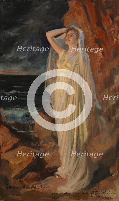 Aino Ackté as Alcestis on the Banks of the Styx, 1902. Creator: Albert Edelfelt.