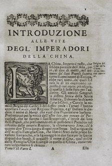 "Mappamondo Istorico", Volume VII, Part I: Life of the emperors of China, 1718.  Creator: Antonio Foresti.