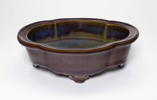 Lobed Basin for Flowerpot with Four Cloud-Shaped Feet, Yuan (1271-1368)/Ming dynasty, 14th cent. Creator: Unknown.